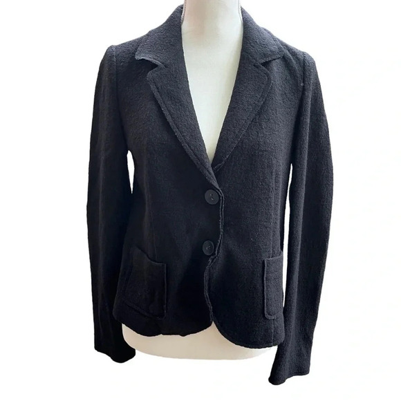 J.Jill Black Wool/Viscose Blend Blazer Size X-Small - Picture 1 of 15